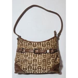 Vintage Etienne Aigner Canvas/Leather Monogram Logo Purse